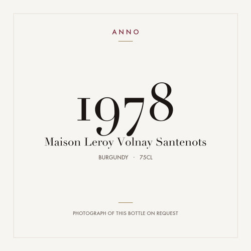 Maison Leroy Volnay Santenots 1978 0,75l