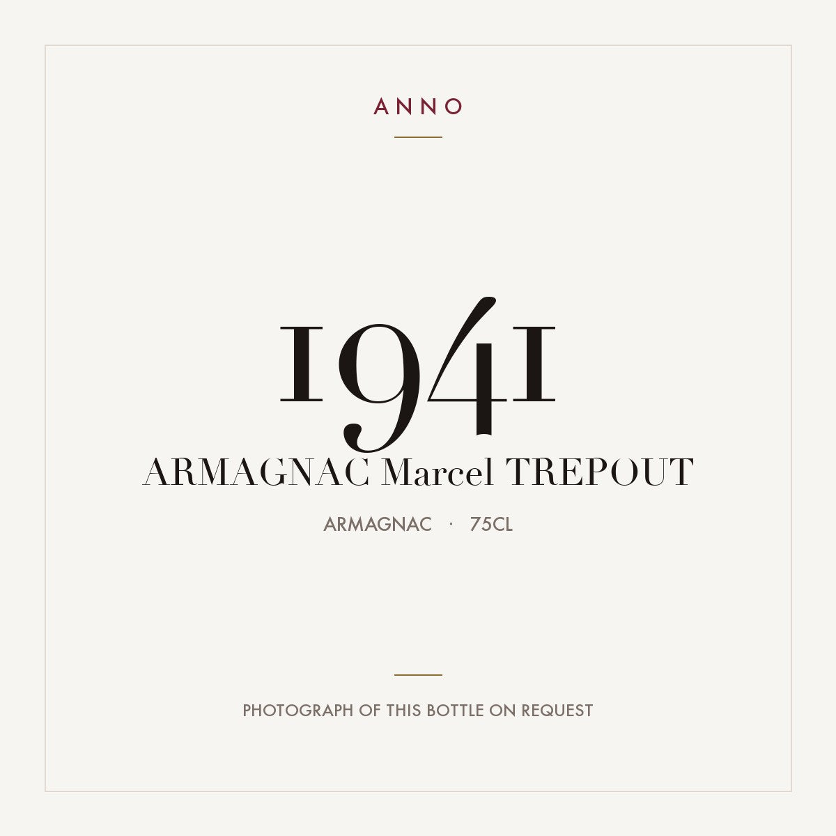Marcel Trepout Armagnac 1941 0,75l
