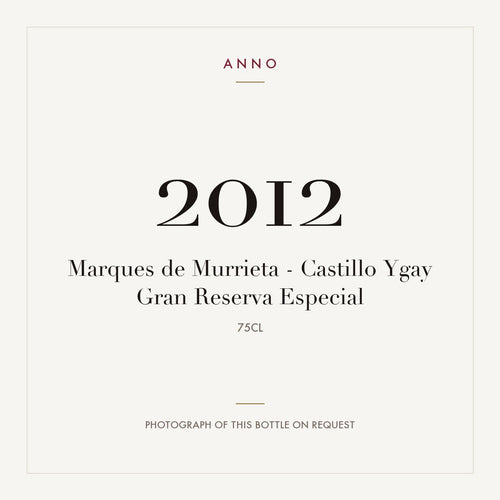 Marques de Murrieta Castillo Ygay Especial Rioja Gran Reserva 2012 DOCa 0,75l