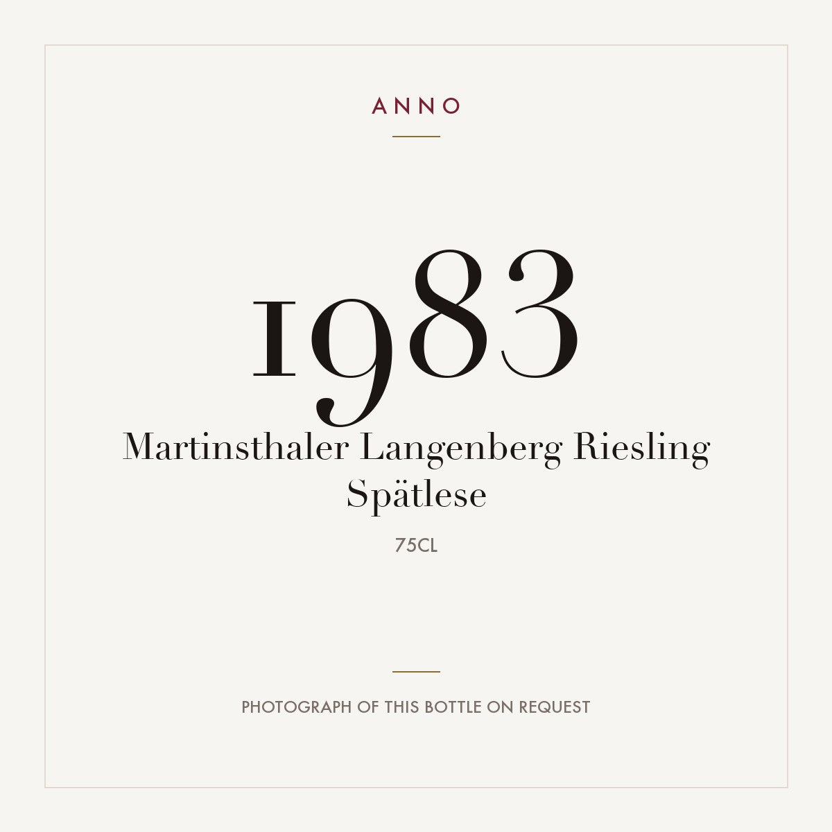 Martinsthaler Langenberg Riesling Spatlese 1983 0,75l