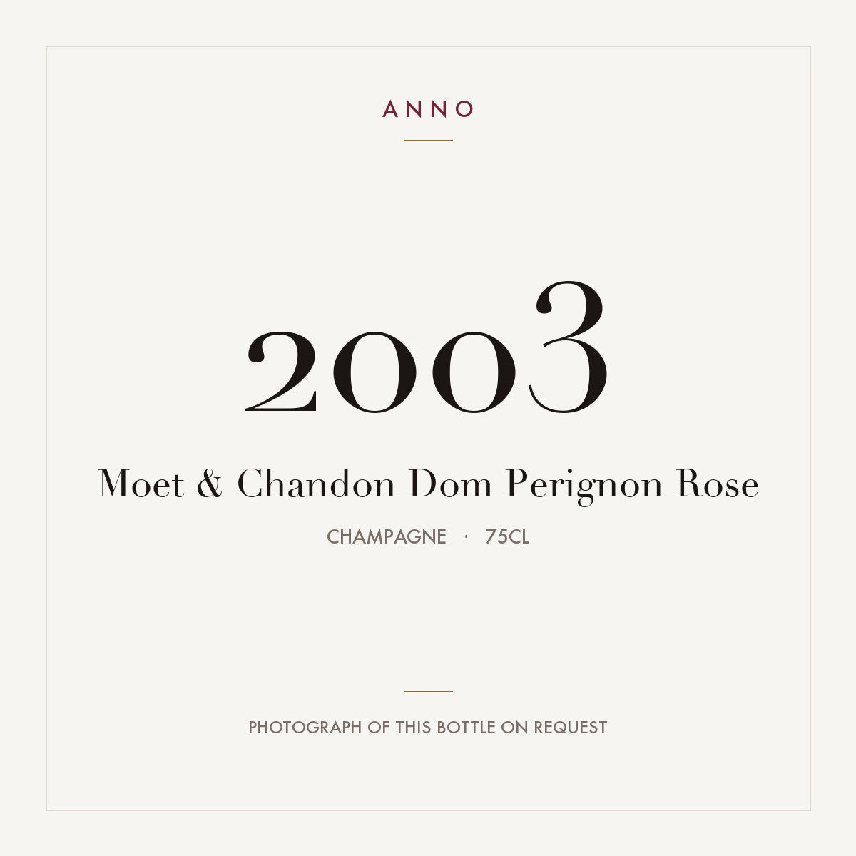Moet & Chandon Dom Perignon Rose 2003 0,75l