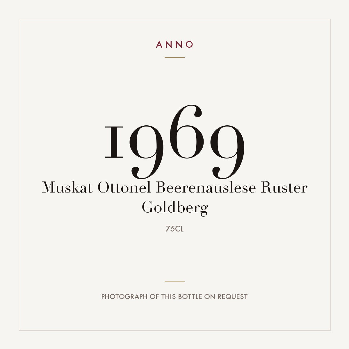 Muskat Ottonel Beerenauslese Ruster Goldberg 1969 0,75l