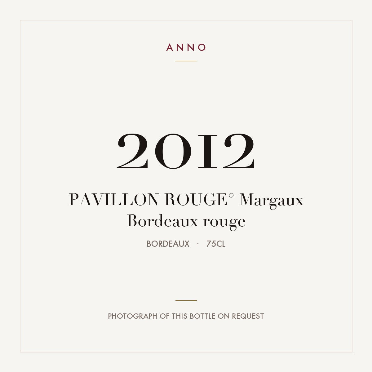 Pavillon Rouge du Chateau Margaux Margaux 2012 AOC 0,75l
