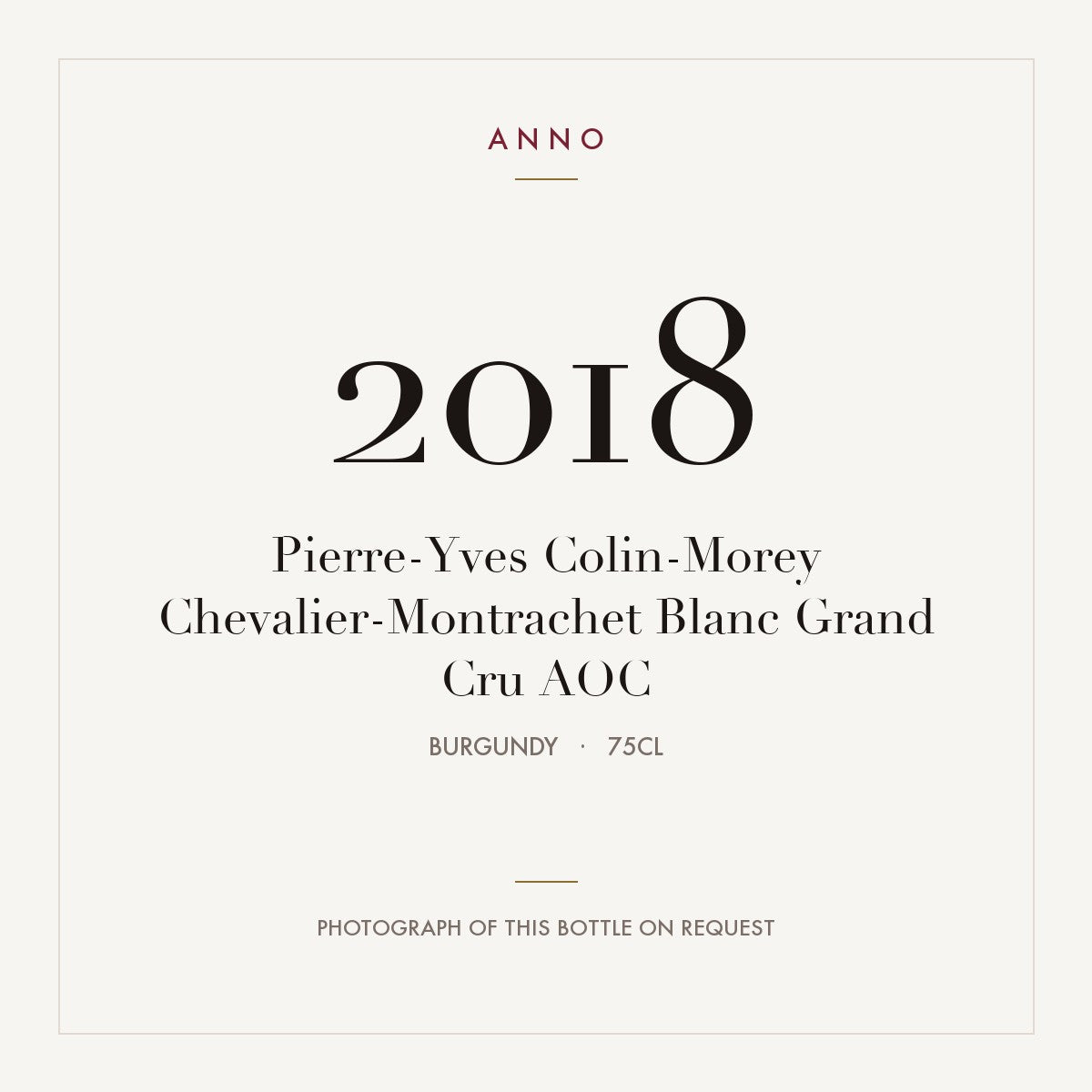 Pierre-Yves Colin-Morey Chevalier-Montrachet Grand Cru Blanc 2018 AOC 0,75l
