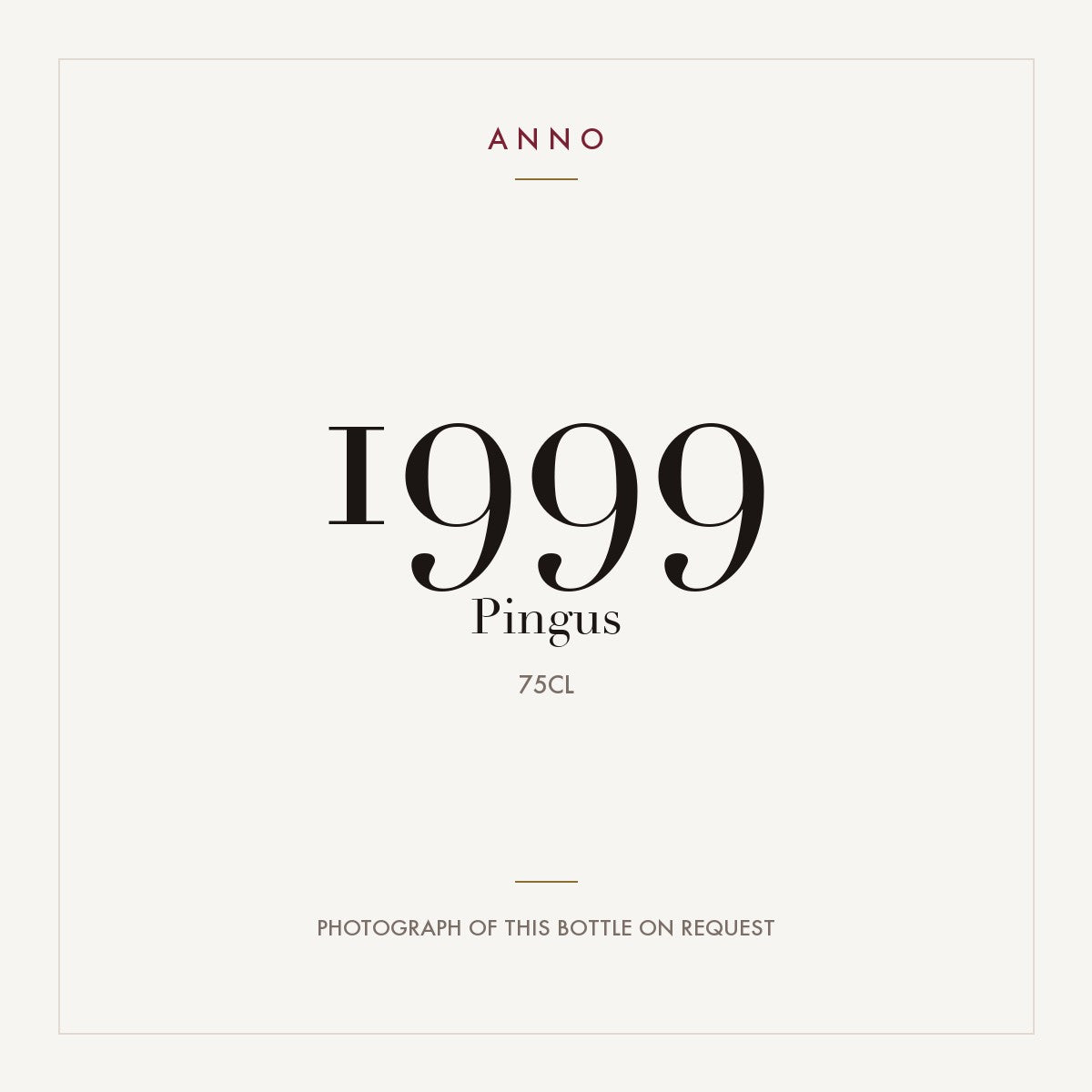 Pingus Ribera del Duero 1999 DO 0,75l