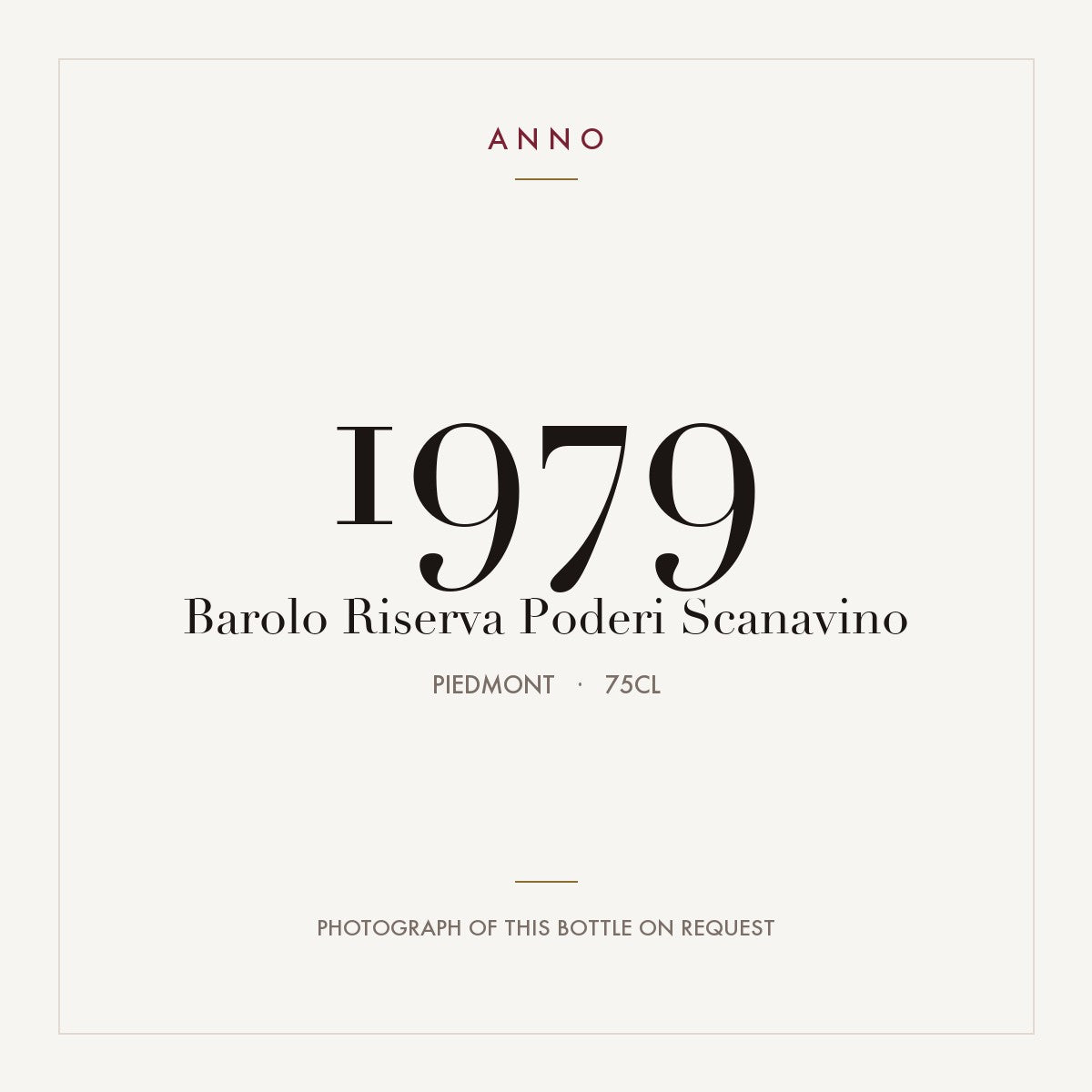 Poderi Scanavino Barolo Riserva 1979 DOCG 0,75l