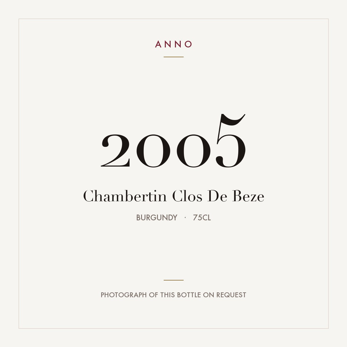 Prieure Roch Chambertin Clos de Beze Grand Cru 2005 AOC 0,75l