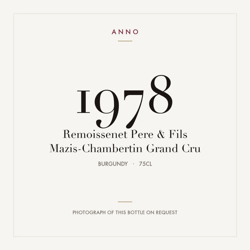 Remoissenet Pere & Fils Mazis-Chambertin Grand Cru 1978 0,75l