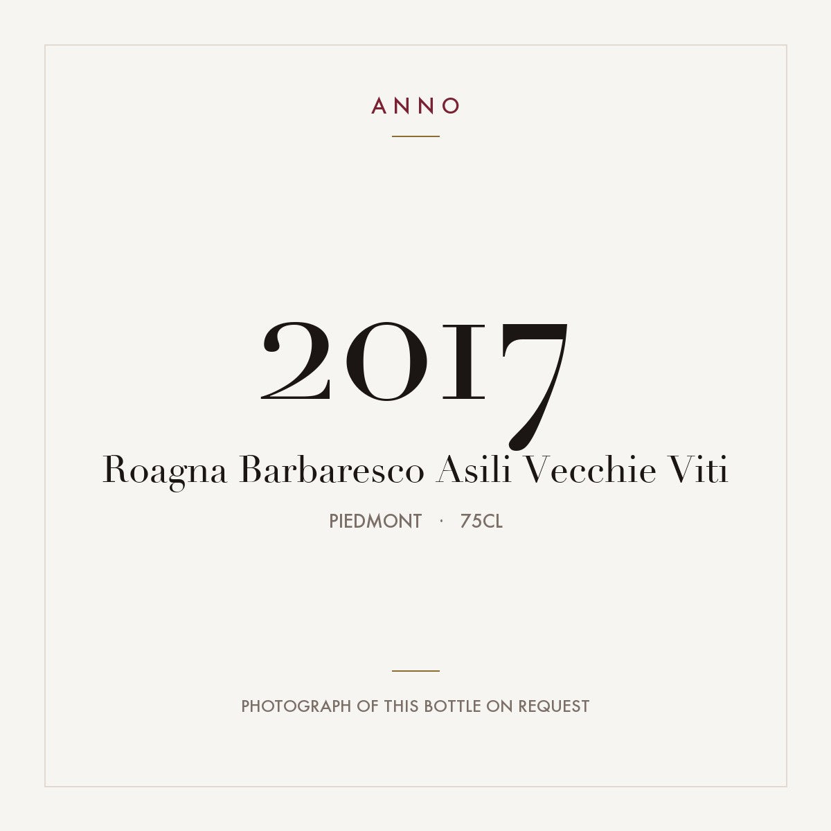 Roagna Barbaresco Asili Vecchie Viti 2017 0,75l