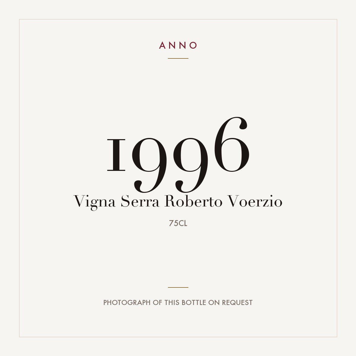 Roberto Voerzio Vigna Serra 1996 0,75l