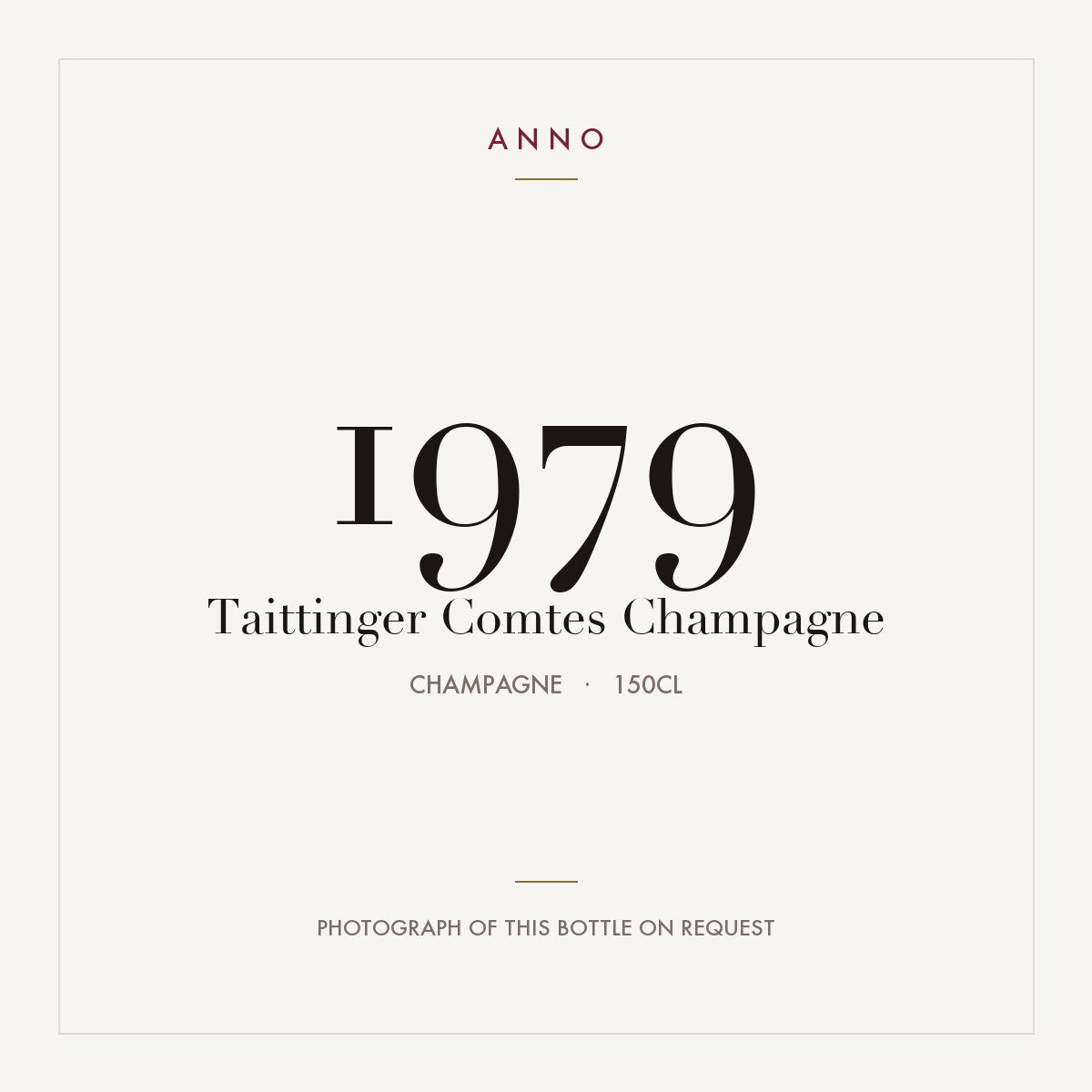 Taittinger Comtes Champagne 1979 1,5l