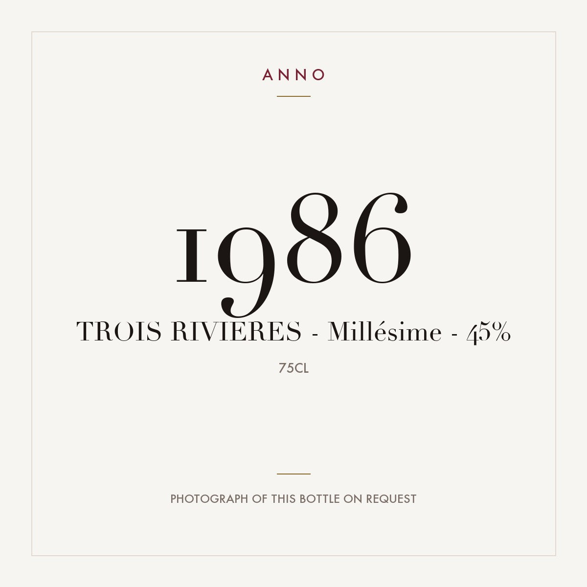 Trois Rivieres 1986 0,75l