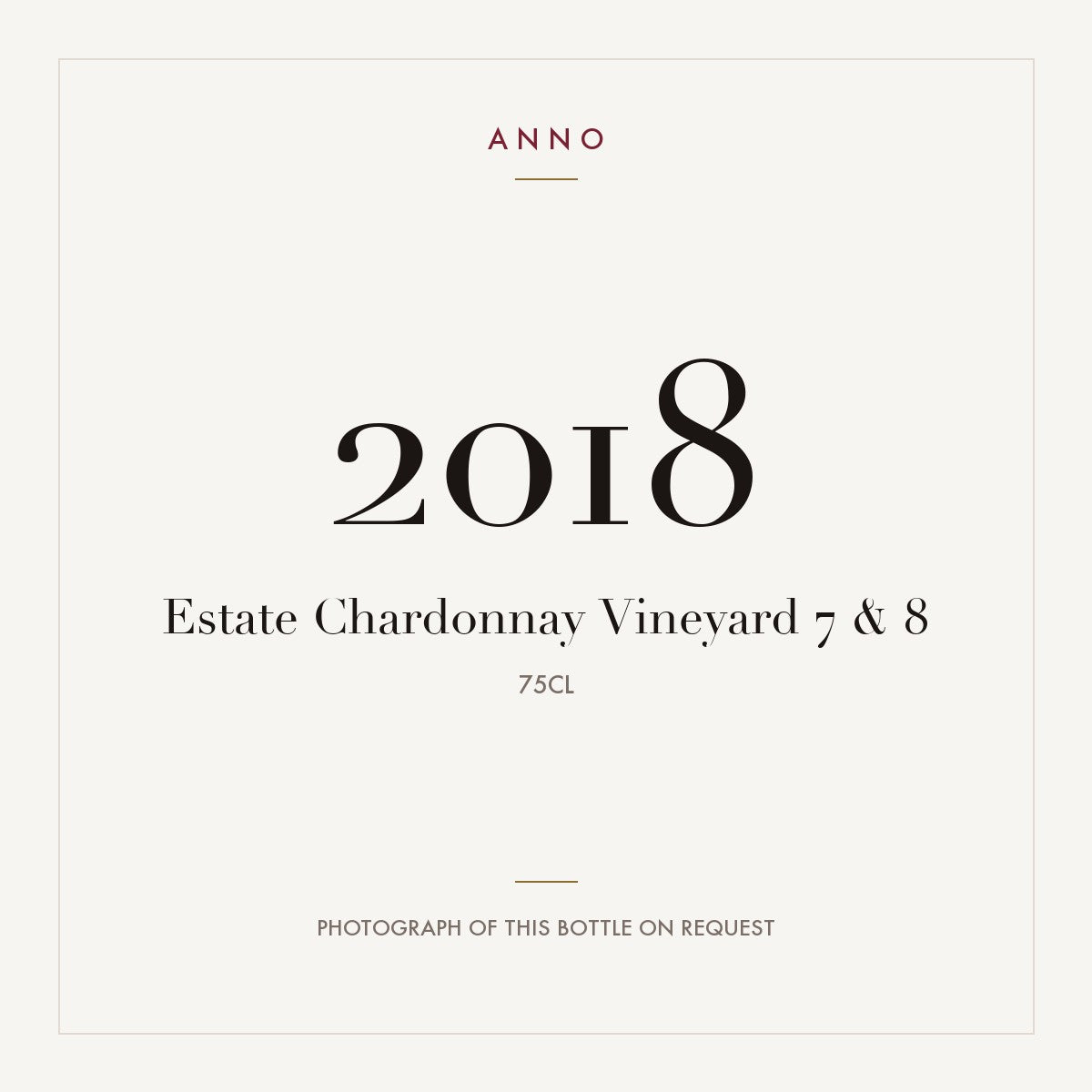 Vineyard 7 & 8 Estate Chardonnay 2018 0,75l