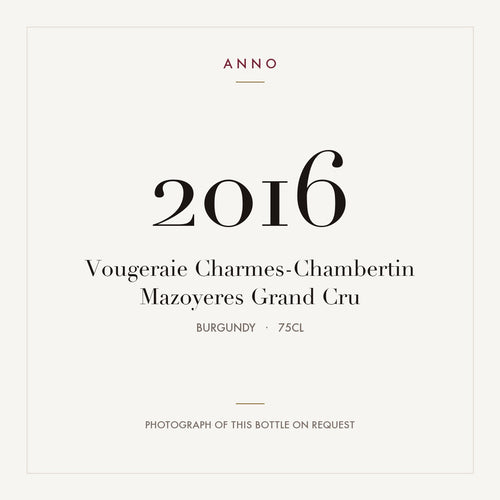 Vougeraie Charmes-Chambertin Mazoyeres Grand Cru 2016 0,75l