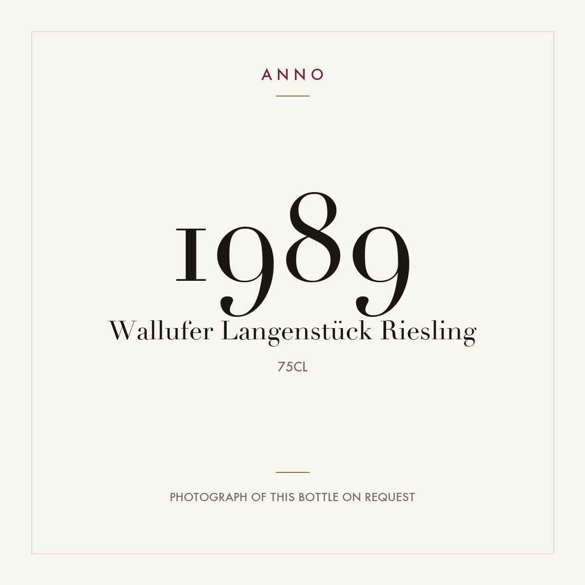 Wallufer Langenstuck Riesling 1989 0,75l