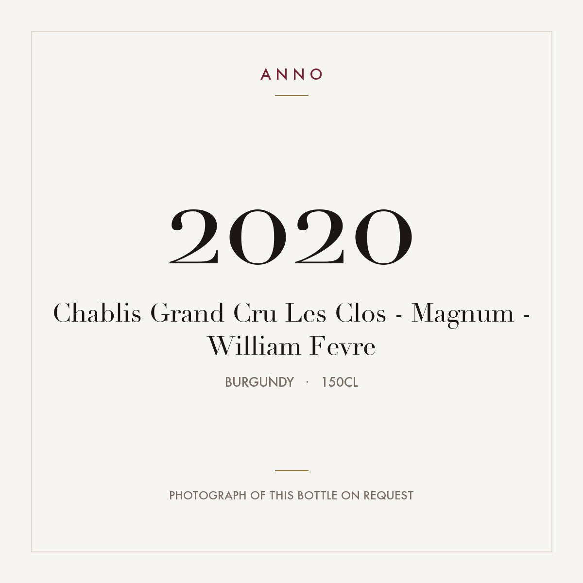 William Fevre Chablis Les Clos Grand Cru 2020 AOC 1,5l