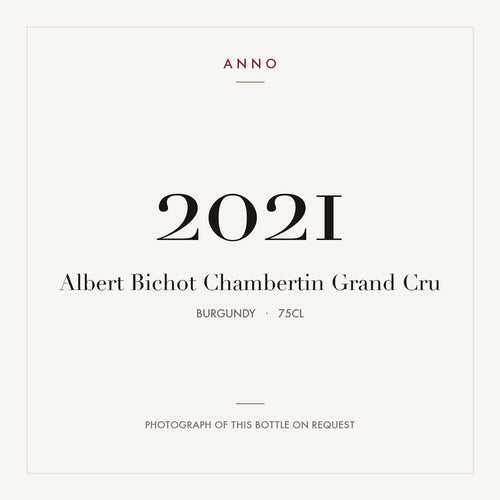 Albert Bichot Chambertin Grand Cru 2021 AOC 0,75l — card dell'annata ANNO; foto della bottiglia reale disponibile su richiesta