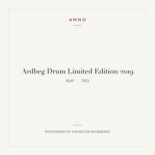 Ardbeg Drum Limited Edition 2019 0,75l from Islay — ANNO vintage card; photograph of the actual bottle available on request