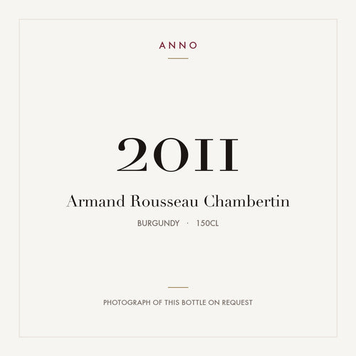 Domaine Armand Rousseau Chambertin Grand Cru 2011 AOC 1,5l — tarjeta de añada ANNO; foto de la botella real disponible bajo petición