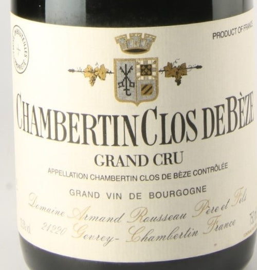 Armand Rousseau Chambertin Clos De Beze 2018 0,75l — этикетка вина, иллюстративное изображение