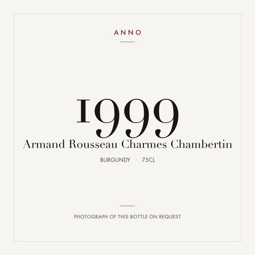 Domaine Armand Rousseau Charmes-Chambertin Grand Cru 1999 AOC 0,75l — ANNO vintage card; photograph of the actual bottle available on request