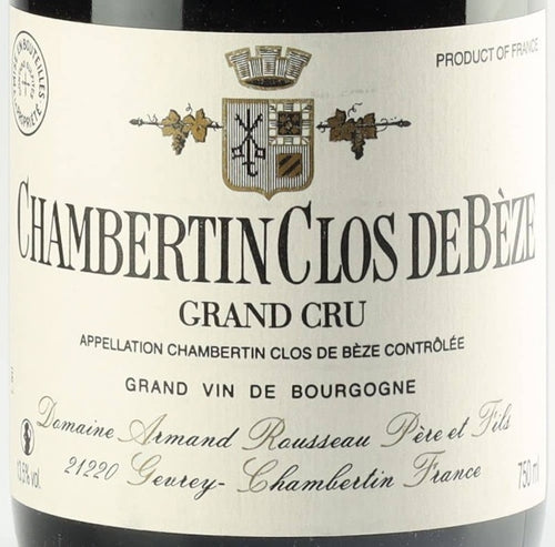 Domaine Armand Rousseau Chambertin-Clos de Beze Grand Cru Clos de Beze 2008 AOC 0,75l — etichetta del vino