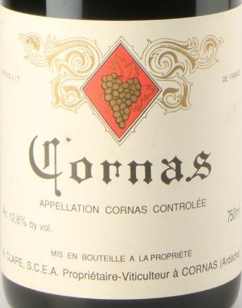 Auguste Clape Cornas 1990 AOC 0,75l — vinetiket