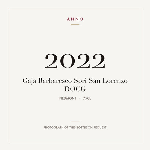 Gaja Barbaresco Sori San Lorenzo 2022 DOCG 0,75l — wijnetiket