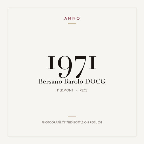 Bersano Barolo 1971 DOC 0,72l — 酒標(示意圖)