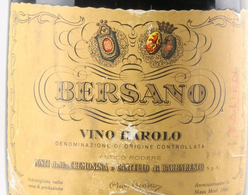 Bersano Barolo DOC — wine label, illustrative image