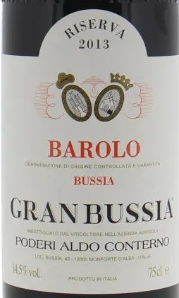 Aldo Conterno Barolo Granbussia 2013 DOCG 0,75l — vinetiket