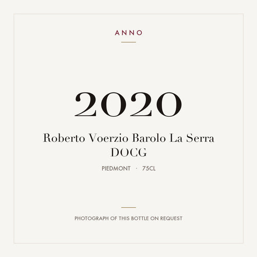 Roberto Voerzio Barolo La Serra 2020 DOCG 0,75l from Piedmont — ANNO vintage card; photograph of the actual bottle available on request