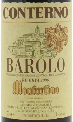 Giacomo Conterno Barolo Riserva Monfortino 2006 DOCG 0,75l — wine label