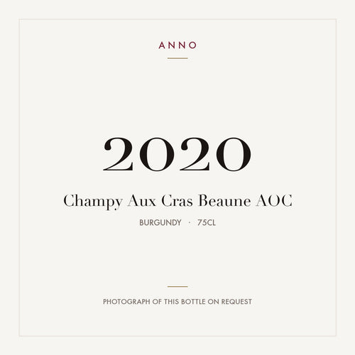 Champy Aux Cras Beaune 2020 AOC 0,75l from Burgundy — ANNO vintage card; photograph of the actual bottle available on request