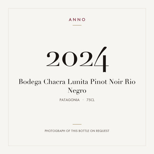 Bodega Chacra Lunita Pinot Noir Rio Negro 2024 0,75l, Patagonië — ANNO-jaargangkaart; foto van de echte fles op aanvraag