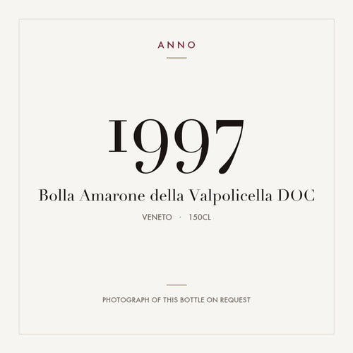 Bolla Amarone della Valpolicella 1997 DOC 1,5l, Veneto — ANNO-jaargangkaart; foto van de echte fles op aanvraag
