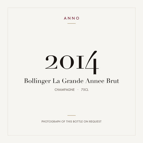 Bollinger La Grande Annee Brut 2014 0,75l from Champagne — ANNO vintage card; photograph of the actual bottle available on request