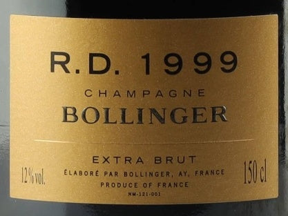 Bollinger R.D. Extra Brut Champagne 1999 AOC 1,5l — wine label