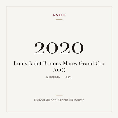 Louis Jadot Bonnes-Mares Grand Cru 2020 AOC 0,75l from Burgundy — ANNO vintage card; photograph of the actual bottle available on request