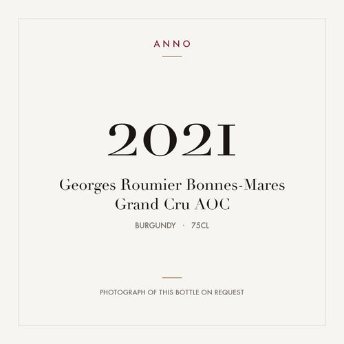 Georges Roumier Bonnes-Mares Grand Cru 2021 AOC 0,75l from Burgundy — ANNO vintage card; photograph of the actual bottle available on request
