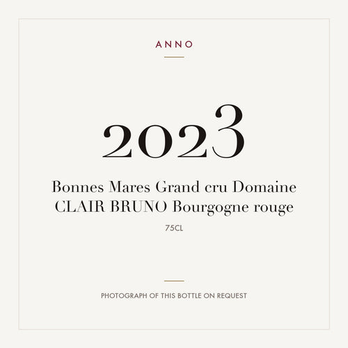 Domaine Bruno Clair Bonnes-Mares Grand Cru 2023 AOC 0,75l — ANNO vintage card; photograph of the actual bottle available on request