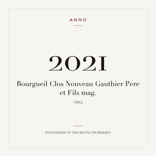 Gauthier Pere et Fils Bourgueil Clos Nouveau 2021 AOC 1,5l — ANNO-jaargangkaart; foto van de echte fles op aanvraag