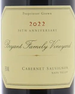 Bryant Estate Cabernet Sauvignon 2022 0,75l — wine label