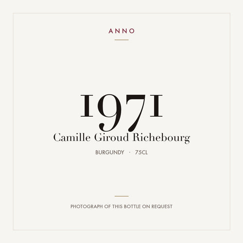 Camille Giroud Richebourg 1971 0,75l — ANNO vintage card; photograph of the actual bottle available on request