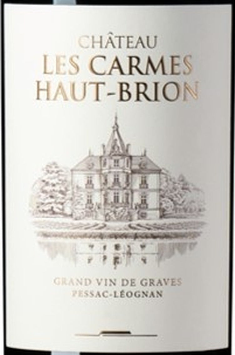 Chateau Les Carmes Haut-Brion Pessac-Leognan AOC — wine label, illustrative image