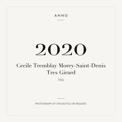 Cecile Tremblay Morey-Saint-Denis Tres Girard 2020 AOC 0,75l — ANNO-årgangskort; foto af den faktiske flaske på forespørgsel