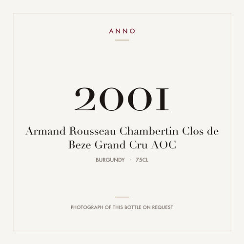 Bruno Clair Chambertin Clos de Beze Grand Cru 2001 AOC 0,75l — ANNO 年份卡;實際酒瓶照片可應要求提供