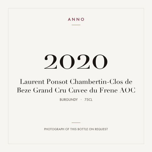 Laurent Ponsot Chambertin-Clos de Beze Grand Cru Cuvee du Frene 2020 AOC 0,75l — wijnetiket, illustratieve afbeelding