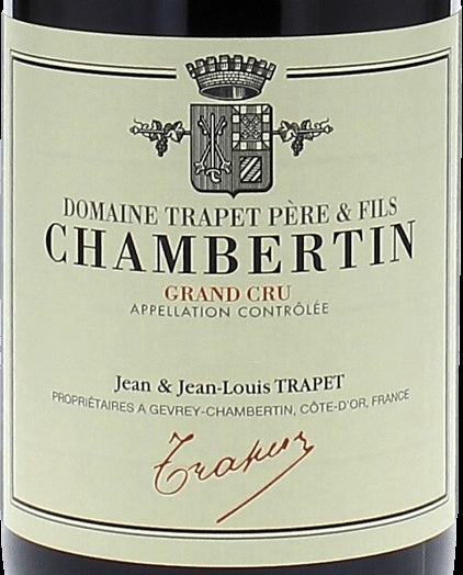 Domaine Trapet Jean-Louis Chambertin Grand Cru 2023 AOC 0,75l — vinetiket, illustrativt billede