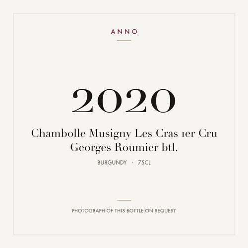 Georges Roumier Chambolle-Musigny Premier Cru Les Cras 2020 AOC 0,75l — ANNO vintage card; photograph of the actual bottle available on request